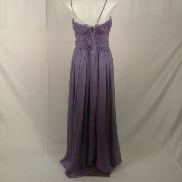 New Dave & Johnny Size 8 Chiffon Purple Gown Dress - Picture 6 of 7